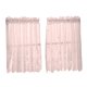 thumbnail image 3 of Cortina de café de encaje, cenefa transparente para ventana, cortina de cocina con girasoles bordados Rosa-2 niveles-74x61cm, 3 of 9