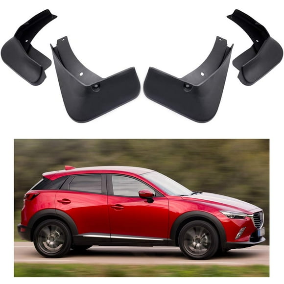 MOERTIFEI Garde-Boue de Voiture avec Rabats Anti-Éclaboussures Compatible avec Mazda CX-3 2016 2017 2018 2019 2020 2021
