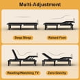 thumbnail image 3 of Twin XL Adjustable Bed Frame w/ Wireless Remote, Head/Foot Lift, Zero Gravity, Anti-Snore, 3 of 9