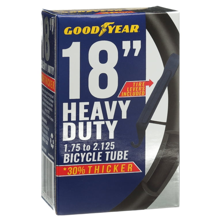 2 pack Goodyear 18 x 1.75 2.125 Heavy Duty Bike Tube Black Walmart
