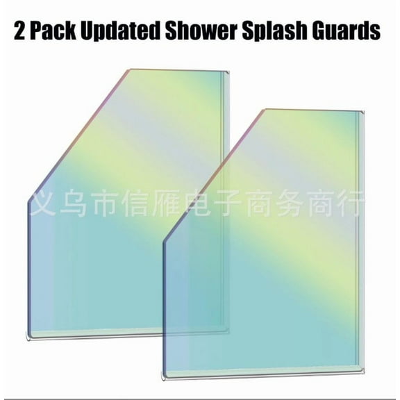WHAMVOX 1 Pair Acrylic Splash Guard for Bathtub and Sink Waterproof Shower Screen Self-Adhesive Shower Corner Guards Bathtub Corner Baffles