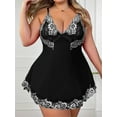 thumbnail image 3 of LapaPlus Women Plus Size Lingerie Lace Chemise Babydoll Sleepwear XL-5XL, 3 of 4