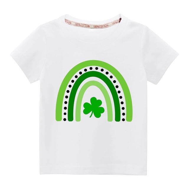 Besolor T-Shirts pour Tout-Petits pour la Saint-Patrick Garçons Filles Manches Courtes Hauts d'Été Décontractés Col Rond Blouse Graphique