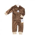 thumbnail image 2 of Hudson Baby Infant Boy Plush Jumpsuits, Brown Moose, 3-6 Months, 2 of 2
