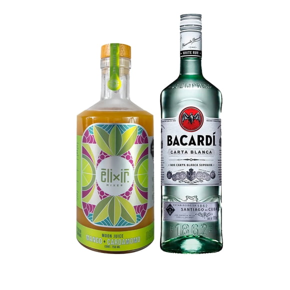 Ron Bacardi Blanco 980ml + Elixir Mixer Mango Con Cardamomo 750ml