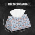 thumbnail image 6 of Lsque Rose Flowers Printed Long Tissue Box Cover Holder, Facial Paper Organizer Dispenser,Triangle with Bottom Belt, PVC Leather Decorative Organizer, 6 of 9
