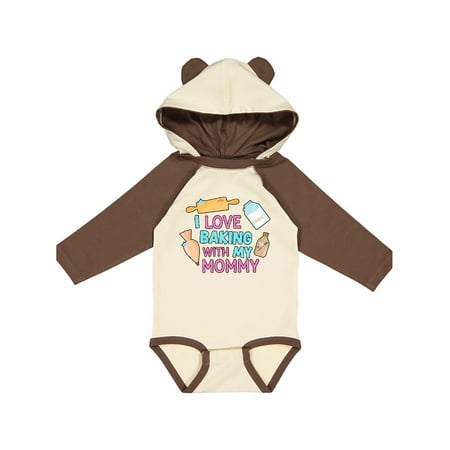 

Inktastic I Love Baking with My Mommy Gift Baby Girl Long Sleeve Bodysuit
