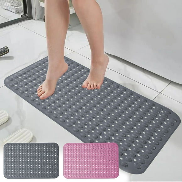 Xihbxyly Alfombrilla de Baño de Pvc Antideslizante con Ventosa Fuerte, Cómodo Masaje de Pies, Fácil de Limpiar, Multiusos, 70 X 35 Cm.
