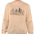thumbnail image 2 of Skyline Charlotte North Carolina Sweatshirt Unisex Large Sand, 2 of 5