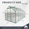 thumbnail image 6 of CarButler 6x12ft Polycarbonate Greenhouse Heavy Duty Walk-in Garden House with Sliding Door and Vent for Outdoor Garden Backyard Green, 6 of 12