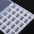 thumbnail image 4 of 1 caja de plástico vacía para bobinas de máquina de coser, organizador de bobinas, caja transparente para 25 carretes, 4 of 15