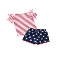 thumbnail image 3 of PENGXIANG Bébé Indépendance Jour Manches Courtes + Short Étoile à Cinq Branches Rouge 2-3 Ans, 3 of 6