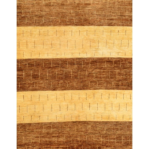 Ahgly Company Indoor Rectangle Abstract Orange Red Abstract Area Rugs, 3' x 5'