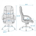 thumbnail image 4 of BestOffice Ergonomic Office Chair, Lumbar Support, Rolling Swivel for Men, Women(White), 4 of 7