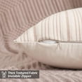 thumbnail image 6 of Khaki Brown and Cream 16x16 Farmhouse Pillow Covers Set of 2 Linen Striped Patchwork Boho Throw Pillow Covers Rustic Farmhouse Decor for Home Couch and Sofa, 6 of 6