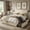 FULL, variant on King Size Teddy Fleece Bed Frame, Upholstered Platform Bed with 2 Storage Drawers, Height Adjustable Cloud Headboard, Thick Soft Teddy Fabric Bed, Modern Style, No Box Spring Required, Cream