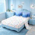 thumbnail image 3 of meiyoeat Blue Ice Initial E 7-Piece Twin Bedding,Cute Bow Sparkle Print Monogram Art Bedding Comforter Set For Girl,Colorful Stars Reversible, 3 of 7