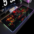 thumbnail image 5 of Alfombrilla de ratón RGB Neon City, alfombrillas de ratón para juegos, alfombrilla LED para ratón, alfombrilla para teclado, alfombrilla antideslizante, la mejor opción, alfombrilla para ratón XXL, al, 5 of 5
