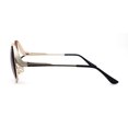 thumbnail image 4 of Womens Round Circle Lens Side Visor Retro Sunglasses Gold Purple, 4 of 4
