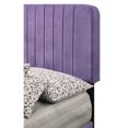 thumbnail image 4 of Home Bedroom Furniture Lodi Purple Velvet Upholstered Channel Tufted Twin Panel Bed, 4 of 5
