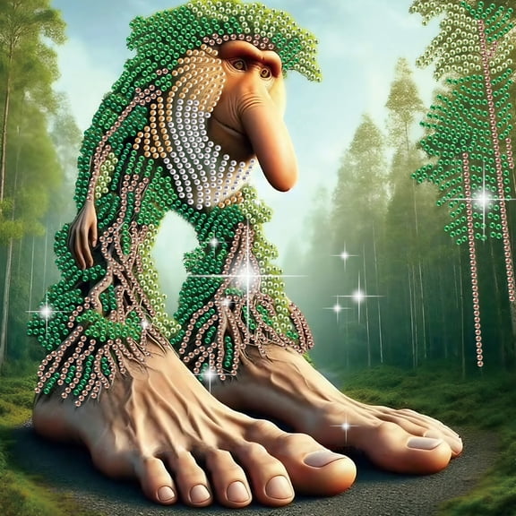 5D DIY Diamond Painting Kit Unique Forest Theme Special Diamond Shapes Handcrafted Artwork Suitable for Beginners and Adults Ideal for Home Wall Decor and Holiday Gifts