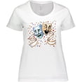 thumbnail image 3 of Inktastic Tragedy and Comedy Stage Masks Women's Plus Size T-Shirt, 3 of 5