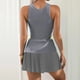 thumbnail image 4 of Tankini de moda para mujer, traje de baño de dos piezas con bloques de color liso, traje de baño de dos piezas para mujer, trajes de baño tankini para mujer, traje de baño de 2 piezas para mujer, traj, 4 of 4