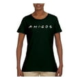 thumbnail image 2 of Friends Amigos Parody Pop Womens Graphic T-Shirt, Forest Green, 2XL, 2 of 3
