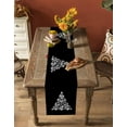 thumbnail image 5 of Christmas Tree Black Table Runner 72 Inches, Snowflakes Shining Xmas Tree Bed Runner Dresser Scarves Tabletop for Indoor Outdoor Parties/Ceremony/Banquet, 14" x 72", 5 of 8