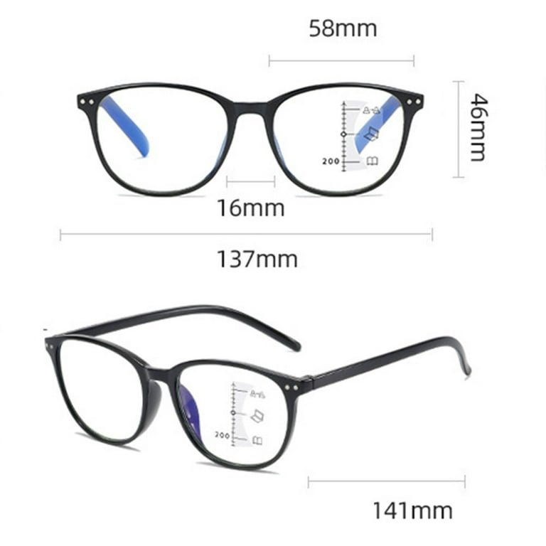 Classic Style Reading Eyeglasses Flexible and Durable Anti Fatigue Office Glasses for Men and Women Readers 200 Transparent Frame