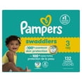 thumbnail image 1 of Pampers Swaddlers Diapers, Size 3 (13-26 lbs), Absorbent, Keeps Baby Dry and Comfortable, Skin Safe Disposable Baby Diaper, 1 of 9