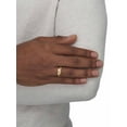 thumbnail image 4 of PalmBeach Jewelry Men's Diamond Accent 18k Gold-plated Sterling Silver Diagonal Wedding Band Ring, 4 of 6