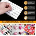 thumbnail image 5 of 2 Sets Acrylic Nail Art Holder Magnetic Practice Display Stand With 96pcs White Reusable Adhesive Putty And 100pcs Acrylic Coffin Fake Nail Tips Banmo, 5 of 5