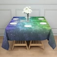 thumbnail image 3 of Rainbow Unicorn Starry Pattern Square Tablecloth,Waterproof Square Table Cover,Wipeable Spillproof Washable Table Cover for Home Kitchen Party Decor 52"x52"(132x132cm), 3 of 6