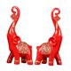 thumbnail image 4 of Figuras de perfecl Estatuilla de elefante para parejas regalos para decoración de escritorio adornos artesanales para el hogar Rojo, 4 of 8