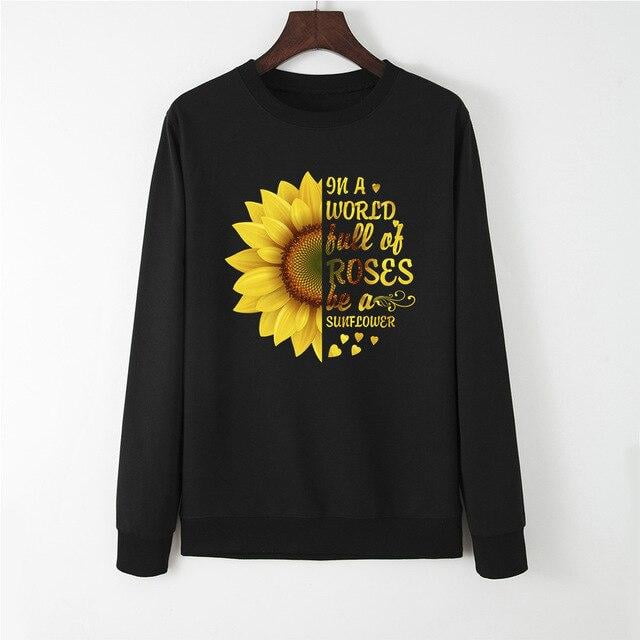 womens sunflower hoodie