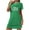 Green, variant on Jgppe Womens Cute Nightdress Lightweight Print Short Sleeve Crew Neck Sleepwear Nightgown