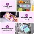 thumbnail image 5 of Bento Kids Lunch Box, 6 Compartments BPA Free Bento Box for Kids, Lunch Containers, Dishwasher Safe Back to School Snack Lunch Box, Ideal Portion Sizes on-the-Go Meal, Ages 3+,School(Green Patterne), 5 of 7