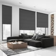 thumbnail image 2 of LazBlinds Cordless Cellular Shades, Blackout Privacy Light Blocking Honeycomb Shade Pleated Blinds for Windows Size 30'' W x 64'' H, Black, 2 of 6