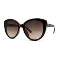 thumbnail image 2 of Womens Oversize Cat Eye Inset Lens Metal Jewel Edge Retro Sunglasses Tortoise Brown, 2 of 4