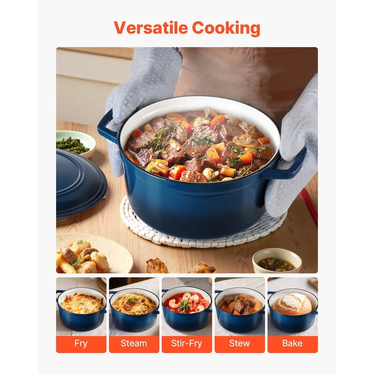 KFFKFF 6-Quart Enameled Cast Iron Dutch Oven photo 6