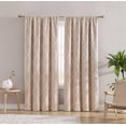 thumbnail image 1 of Jacquard Clip Blackout Rod Pocket Single Window Panel, 1 of 3