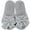 Graceful Gray, variant on Fuzzy House Slippers for Women, Open Toe Fluffy Faux Fur Slides w/ Cute Bow