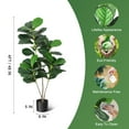 thumbnail image 3 of Kselythan 4ft Artificial Potted Fiddle Tree,Artificial Tree,Faux Fiddle Leaf Fig Tree,Ficus Tree Artificial for Home Decor,Fake Lyrata Fig Plants Green Tree with Pot for Indoor Outdoor Home Office, 3 of 7
