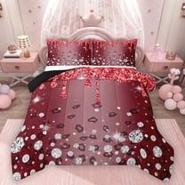 Homewish Leopard Print 3 Pieces Queen Comforter Set for Female Men Adults,Bling Glitter Ultra Soft Bedding Sets,Sparkling Crystal Bedding Comforter Set Breathable,Breathable Home Decor,Reversible