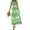 Floral Green White, variant on Womens Summer Boho Maxi Dress Casual Sleeveless Square Neck Floral Aline Smocked Beach Dresses with Pockets