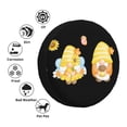 thumbnail image 4 of Naloa Bee Happy Sunflower Gnomes PVC Leather Spare Tire Wheel Cover for Car Truck SUV Camper Trailer Universal Fit many size14 inch, 4 of 6
