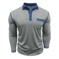 thumbnail image 6 of Mens Polos Shirt Long Sleeve Button Polo Tees Lightweight Grey Mens Golf Shirts, 6 of 6