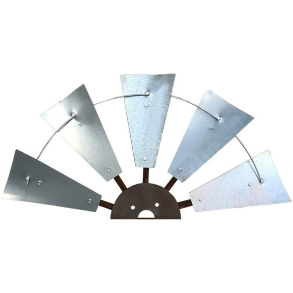 30-inch Industrial Windmill Half Fan Wall Sculpture Home Decor