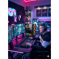 thumbnail image 3 of PC de Jeu - Processeur Intel Core i7 - GeForce GTX 1650 GDDR5 - 32 Go de RAM - SSD 512 Go - Windows 11 Pro - Wi-Fi, 3 of 9